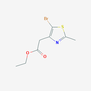 molecular formula C8H10BrNO2S B2772157 Ethyl 2-(5-bromo-2-methyl-1,3-thiazol-4-yl)acetate CAS No. 2111855-95-7