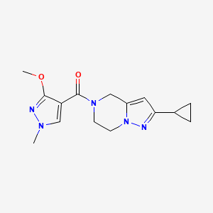 (2-cyclopropyl-6,7-dihydropyrazolo[1,5-a]pyrazin-5(4H)-yl)(3-methoxy-1-methyl-1H-pyrazol-4-yl)methanone