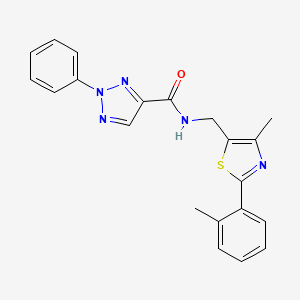 N-((4-methyl-2-(o-tolyl)thiazol-5-yl)methyl)-2-phenyl-2H-1,2,3-triazole-4-carboxamide