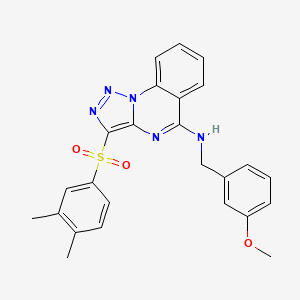 3-(3,4-dimethylphenyl)sulfonyl-N-[(3-methoxyphenyl)methyl]triazolo[1,5-a]quinazolin-5-amine