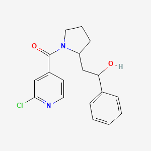 2-[1-(2-Chloropyridine-4-carbonyl)pyrrolidin-2-yl]-1-phenylethan-1-ol