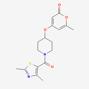 4-((1-(2,4-dimethylthiazole-5-carbonyl)piperidin-4-yl)oxy)-6-methyl-2H-pyran-2-one