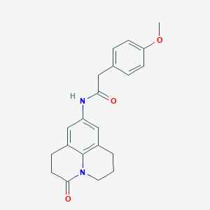 2-(4-methoxyphenyl)-N-(3-oxo-1,2,3,5,6,7-hexahydropyrido[3,2,1-ij]quinolin-9-yl)acetamide