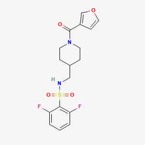 2,6-difluoro-N-((1-(furan-3-carbonyl)piperidin-4-yl)methyl)benzenesulfonamide