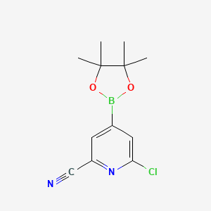 6-Chloro-4-(4,4,5,5-tetramethyl-1,3,2-dioxaborolan-2-YL)picolinonitrile