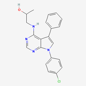 1-{[7-(4-chlorophenyl)-5-phenyl-7H-pyrrolo[2,3-d]pyrimidin-4-yl]amino}propan-2-ol