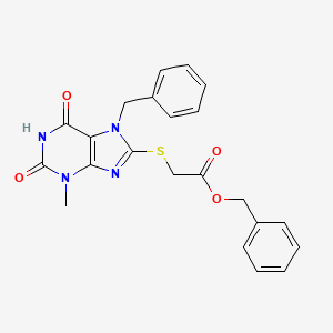 Benzyl 2-(7-benzyl-3-methyl-2,6-dioxopurin-8-yl)sulfanylacetate