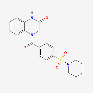 4-(4-Piperidin-1-ylsulfonylbenzoyl)-1,3-dihydroquinoxalin-2-one