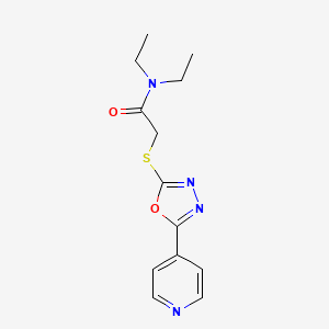 molecular formula C13H16N4O2S B2772300 N,N-diethyl-2-{[5-(pyridin-4-yl)-1,3,4-oxadiazol-2-yl]sulfanyl}acetamide CAS No. 892428-62-5