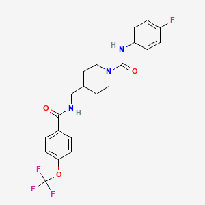 N-(4-fluorophenyl)-4-((4-(trifluoromethoxy)benzamido)methyl)piperidine-1-carboxamide