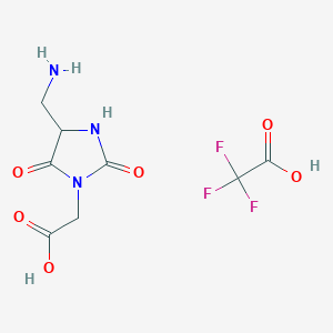 2-[4-(Aminomethyl)-2,5-dioxoimidazolidin-1-yl]acetic acid;2,2,2-trifluoroacetic acid