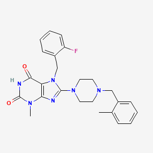 7-[(2-Fluorophenyl)methyl]-3-methyl-8-{4-[(2-methylphenyl)methyl]piperazinyl}-1,3,7-trihydropurine-2,6-dione