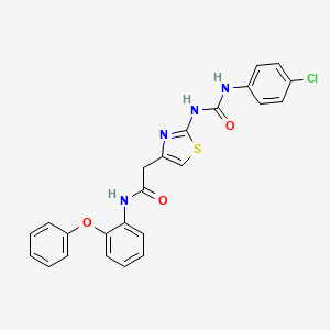 2-(2-(3-(4-chlorophenyl)ureido)thiazol-4-yl)-N-(2-phenoxyphenyl)acetamide