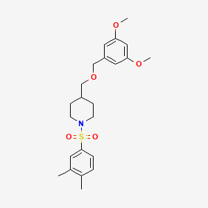 4-(((3,5-Dimethoxybenzyl)oxy)methyl)-1-((3,4-dimethylphenyl)sulfonyl)piperidine