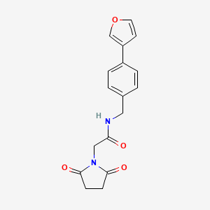 2-(2,5-dioxopyrrolidin-1-yl)-N-(4-(furan-3-yl)benzyl)acetamide