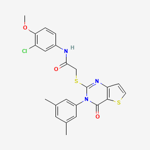 N-(3-chloro-4-methoxyphenyl)-2-{[3-(3,5-dimethylphenyl)-4-oxo-3,4-dihydrothieno[3,2-d]pyrimidin-2-yl]sulfanyl}acetamide