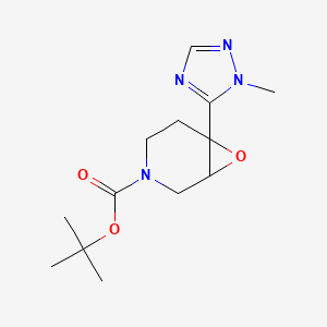 molecular formula C13H20N4O3 B2772379 tert-butyl 6-(1-methyl-1H-1,2,4-triazol-5-yl)-7-oxa-3-azabicyclo[4.1.0]heptane-3-carboxylate CAS No. 2126161-83-7
