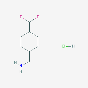 molecular formula C8H16ClF2N B2772394 [4-(Difluoromethyl)cyclohexyl]methanamine hydrochloride CAS No. 2230798-59-9