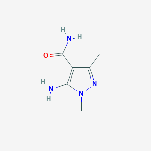 molecular formula C6H10N4O B027724 5-amino-1,3-dimethyl-1H-pyrazole-4-carboxamide CAS No. 101080-17-5