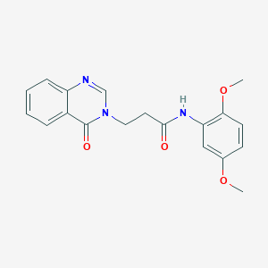 molecular formula C19H19N3O4 B277242 N-(2,5-dimethoxyphenyl)-3-(4-oxoquinazolin-3(4H)-yl)propanamide 