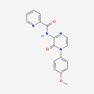 molecular formula C17H14N4O3 B2772429 N-[4-(4-methoxyphenyl)-3-oxo-3,4-dihydropyrazin-2-yl]pyridine-2-carboxamide CAS No. 1206999-78-1