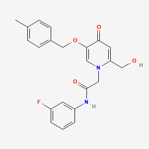 molecular formula C22H21FN2O4 B2772454 N-(3-fluorophenyl)-2-(2-(hydroxymethyl)-5-((4-methylbenzyl)oxy)-4-oxopyridin-1(4H)-yl)acetamide CAS No. 941885-64-9