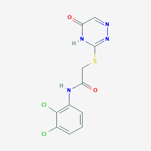 molecular formula C11H8Cl2N4O2S B2772481 N-(2,3-dichlorophenyl)-2-[(5-oxo-4,5-dihydro-1,2,4-triazin-3-yl)sulfanyl]acetamide CAS No. 857491-63-5