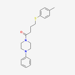 molecular formula C21H26N2OS B2772511 1-(4-Phenylpiperazin-1-yl)-4-(p-tolylthio)butan-1-one CAS No. 942002-98-4