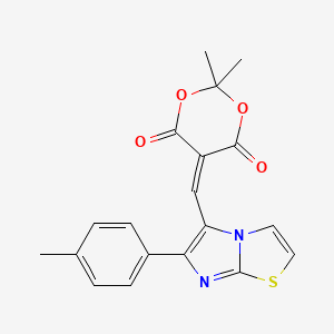 molecular formula C19H16N2O4S B2772512 2,2-Dimethyl-5-{[6-(4-methylphenyl)imidazo[2,1-b][1,3]thiazol-5-yl]methylene}-1,3-dioxane-4,6-dione CAS No. 439107-31-0
