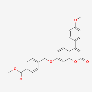 molecular formula C25H20O6 B2772516 methyl 4-({[4-(4-methoxyphenyl)-2-oxo-2H-chromen-7-yl]oxy}methyl)benzoate CAS No. 383891-97-2