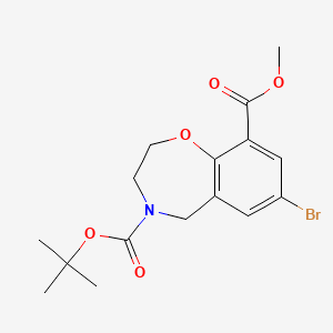 molecular formula C16H20BrNO5 B2772531 4-Tert-butyl 9-methyl 7-bromo-2,3-dihydrobenzo[f][1,4]oxazepine-4,9(5h)-dicarboxylate CAS No. 2018300-50-8