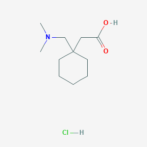molecular formula C11H22ClNO2 B2772545 2-{1-[(Dimethylamino)methyl]cyclohexyl}acetic acid hydrochloride CAS No. 66024-98-4