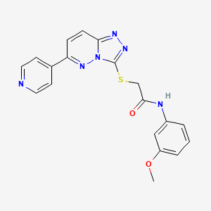 molecular formula C19H16N6O2S B2772558 N-(3-methoxyphenyl)-2-{[6-(pyridin-4-yl)-[1,2,4]triazolo[4,3-b]pyridazin-3-yl]sulfanyl}acetamide CAS No. 891110-51-3