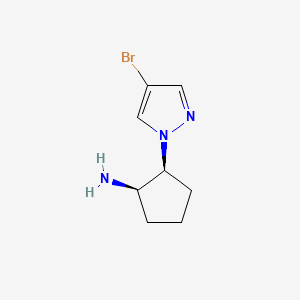 molecular formula C8H12BrN3 B2772578 Rel-(1R,2S)-2-(4-bromo-1H-pyrazol-1-yl)cyclopentan-1-amine CAS No. 2137578-35-7