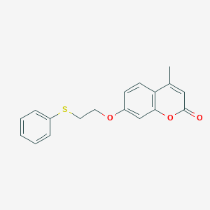 molecular formula C18H16O3S B277260 4-methyl-7-[2-(phenylsulfanyl)ethoxy]-2H-chromen-2-one 