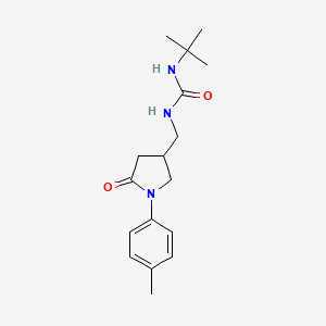 molecular formula C17H25N3O2 B2772604 1-(Tert-butyl)-3-((5-oxo-1-(p-tolyl)pyrrolidin-3-yl)methyl)urea CAS No. 954588-46-6
