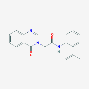 molecular formula C19H17N3O2 B277262 N-(2-isopropenylphenyl)-2-(4-oxo-3(4H)-quinazolinyl)acetamide 