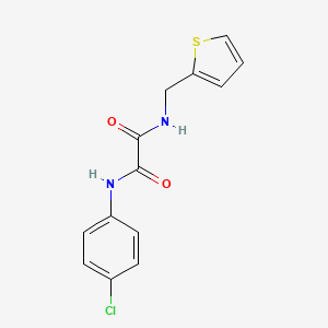 molecular formula C13H11ClN2O2S B2772641 N'-(4-chlorophenyl)-N-[(thiophen-2-yl)methyl]ethanediamide CAS No. 898348-17-9