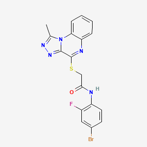 molecular formula C18H13BrFN5OS B2772647 N-(4-bromo-2-fluorophenyl)-2-({1-methyl-[1,2,4]triazolo[4,3-a]quinoxalin-4-yl}sulfanyl)acetamide CAS No. 1251557-97-7