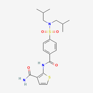 molecular formula C20H27N3O4S2 B2772656 2-(4-(N,N-diisobutylsulfamoyl)benzamido)thiophene-3-carboxamide CAS No. 941916-46-7