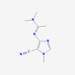 molecular formula C9H13N5 B2772682 N'-(5-Cyano-1-methylimidazol-4-yl)-N,N-dimethylethanimidamide CAS No. 2378510-92-8