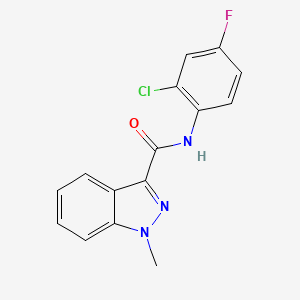 molecular formula C15H11ClFN3O B2772706 N-(2-chloro-4-fluorophenyl)-1-methyl-1H-indazole-3-carboxamide CAS No. 1428349-12-5