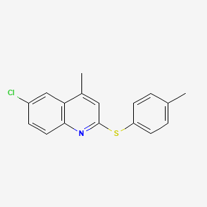 6-Chloro-4-methyl-2-[(4-methylphenyl)sulfanyl]quinoline