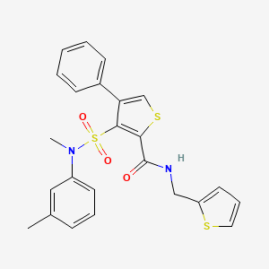 3-{[methyl(3-methylphenyl)amino]sulfonyl}-4-phenyl-N-(2-thienylmethyl)thiophene-2-carboxamide