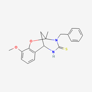 3-benzyl-10-methoxy-2-methyl-5,6-dihydro-2H-2,6-methanobenzo[g][1,3,5]oxadiazocine-4(3H)-thione