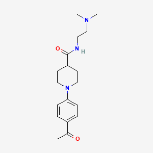 1-(4-acetylphenyl)-N-[2-(dimethylamino)ethyl]-4-piperidinecarboxamide