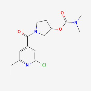 [1-(2-Chloro-6-ethylpyridine-4-carbonyl)pyrrolidin-3-yl] N,N-dimethylcarbamate