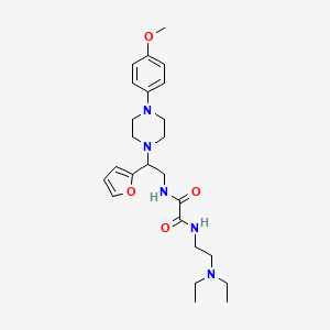 molecular formula C25H37N5O4 B2772728 N-[2-(diethylamino)ethyl]-N'-[2-(furan-2-yl)-2-[4-(4-methoxyphenyl)piperazin-1-yl]ethyl]ethanediamide CAS No. 877633-46-0