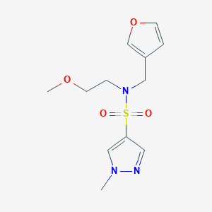 molecular formula C12H17N3O4S B2772735 N-(furan-3-ylmethyl)-N-(2-methoxyethyl)-1-methyl-1H-pyrazole-4-sulfonamide CAS No. 1797077-04-3