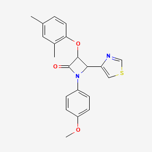 3-(2,4-Dimethylphenoxy)-1-(4-methoxyphenyl)-4-(1,3-thiazol-4-yl)azetidin-2-one